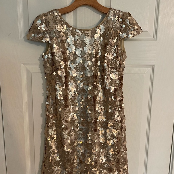 Dress the Population BROOKE gold low back sequin mini dress - Picture 9 of 9